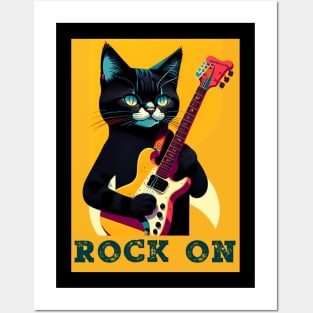 This Cat Rocks On ! Posters and Art